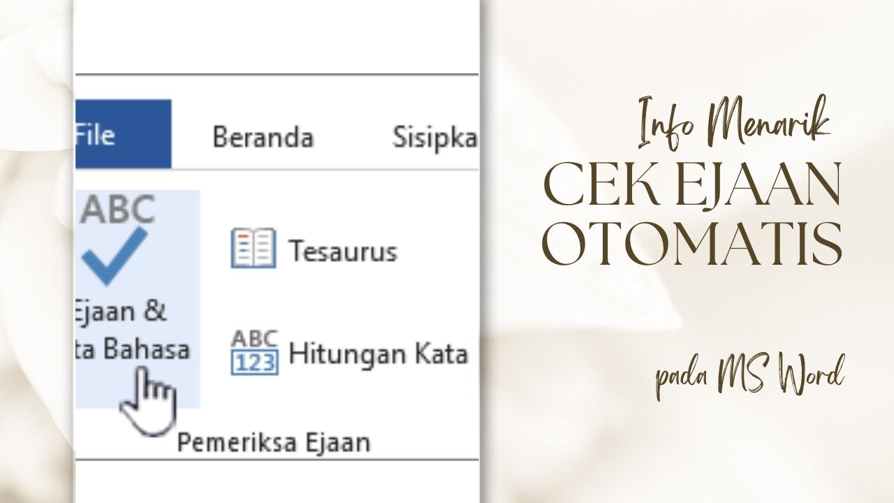 cek ejaan otomatis pada ms word